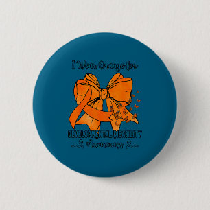 Coquette butterfly developmental disability wear 6 cm round badge