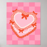 Coquette Cake Print | Girly Trendy Wall Art |