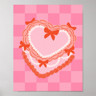 Coquette Cake Print | Girly Trendy Wall Art | 