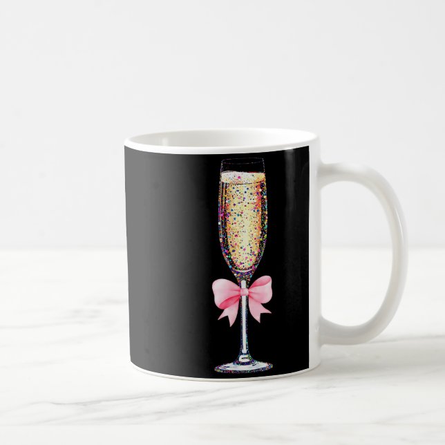 Coquette Champagne Gl Happy New Year 2026 Party Wo Coffee Mug (Right)