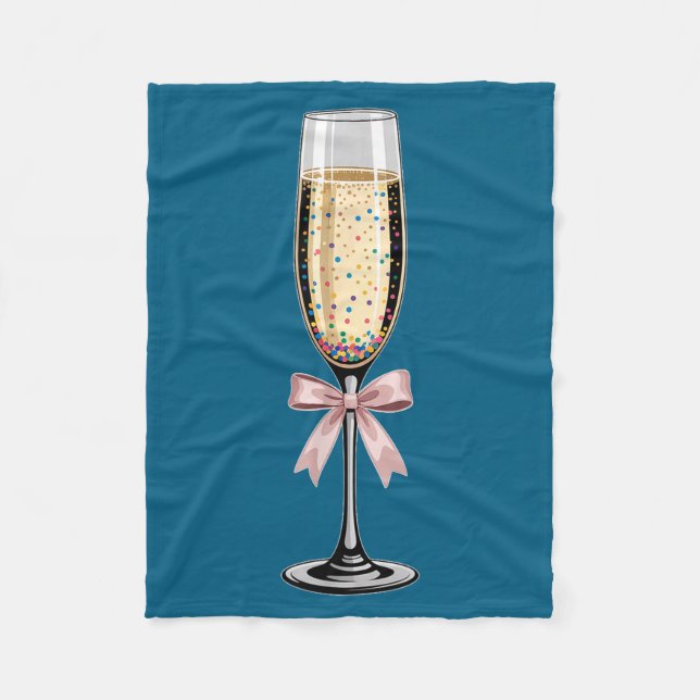 Coquette Champagne Gl Happy New Year 2026 Party Wo Fleece Blanket (Front)