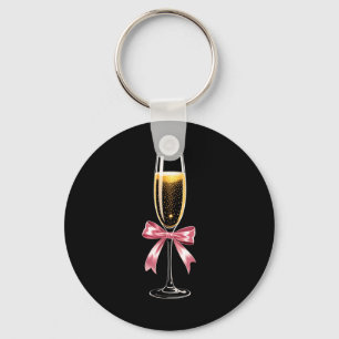Coquette Champagne Gl Happy New Year 2026 Party Wo Key Ring