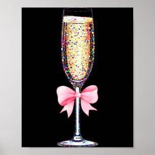 Coquette Champagne Gl Happy New Year 2026 Party Wo Poster