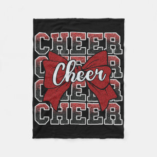 Coquette Cheer Bow Funny Sport Cheerleader Cheerle Fleece Blanket