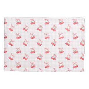 Coquette Cherries Bow Pattern Pillowcase