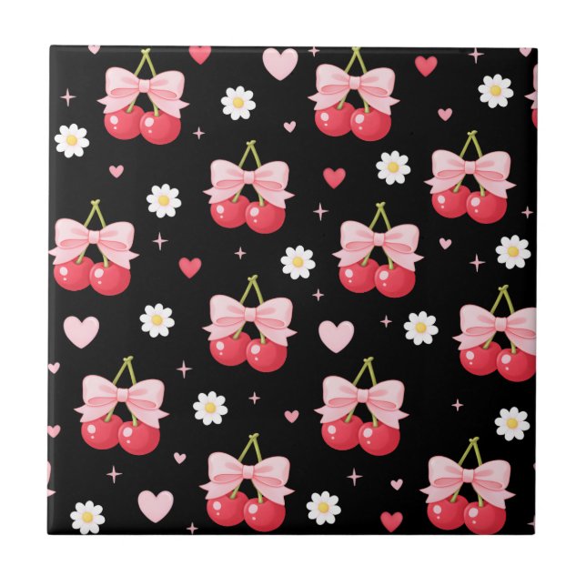 Coquette Cherries Tile (Front)