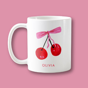Coquette Cherry & Bow Coffee Mug