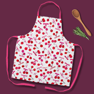 Coquette Cherry & bow pattern Apron