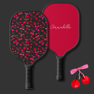 Coquette Cherry & bow pattern Pickleball Paddle
