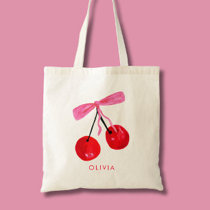 Coquette Cherry & Bow Tote Bag