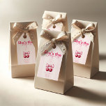 Coquette Cherry On Top Bridal Shower Gift Tags<br><div class="desc">Make your gifts extra sweet with our Cherry On Top Bridal Shower Gift Tags! Featuring a charming cherry-themed design, these customisable tags are perfect for adding names, dates, or special messages to your party favours or presents. Ideal for a cherry-inspired or vintage bridal shower, they add a thoughtful and stylish...</div>