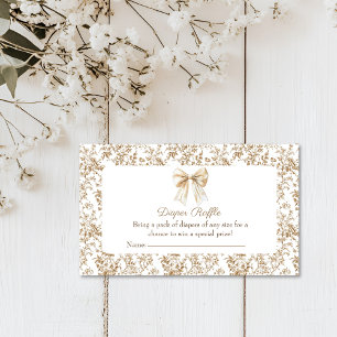 Coquette Chinoiserie Baby Shower Diaper Raffle Enclosure Card