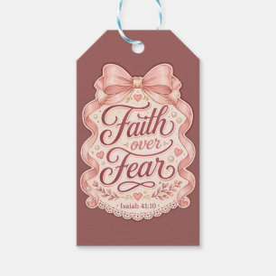 Coquette Christian Pink Bow Present Toppers Girly Gift Tags