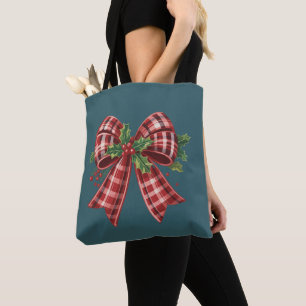 Coquette Christmas Bow Squad Gift Cute Winter Tote Bag
