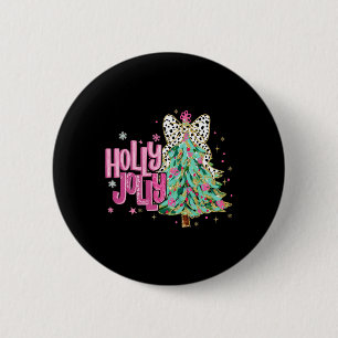 Coquette Christmas Colourful Holly And Jolly Chris 6 Cm Round Badge