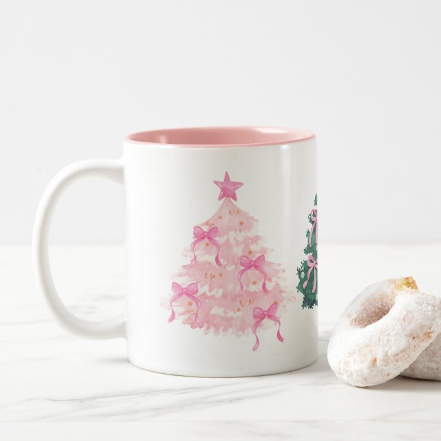 Coquette Christmas Mug for her - Christmas gift (With Donut)