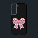 Coquette Christmas Pink Bow Santa Vintage Retro  Samsung Galaxy Case<br><div class="desc">Coquette Christmas Pink Bow Santa Vintage Retro Xmas</div>