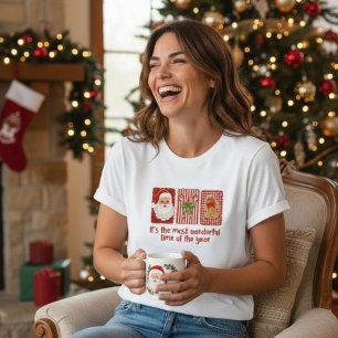 Coquette Christmas Santa Candy Canes Gingerbread Tri-Blend Shirt