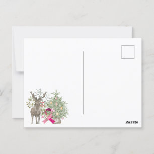 Coquette Christmas Tree, Breast Cancer AwarenessCo Postcard