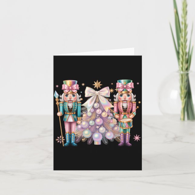 Coquette Christmas Tree Nutcrackers Ballet Xmas Wo Card (Front)