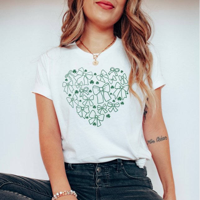 Coquette Clover Heart – St. Patrick’s Day  T-Shirt (Creator Uploaded)