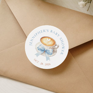 Coquette Coffee Baby Shower Stickers