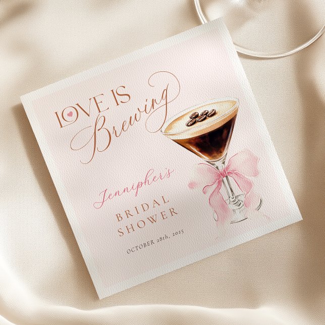 Coquette Coffee Bridal Shower Napkin (Creator Uploaded)
