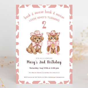 Coquette Cowgirl Cuties Birthday Invitation