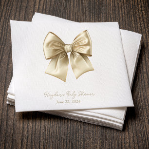 Coquette Cream Bow Personalised Napkin