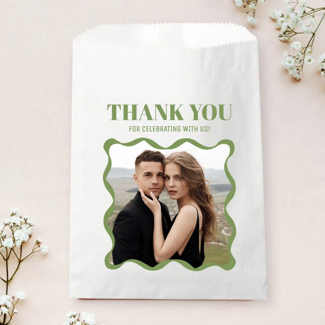 Coquette Curvy Ribbon Retro Wedding Favour Bags (Creator Uploaded)
