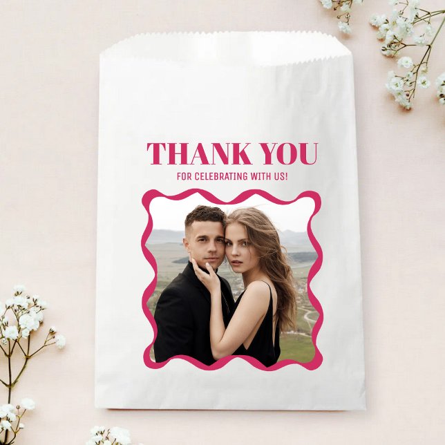 Coquette Curvy Ribbon Retro Wedding Favour Bags (Creator Uploaded)