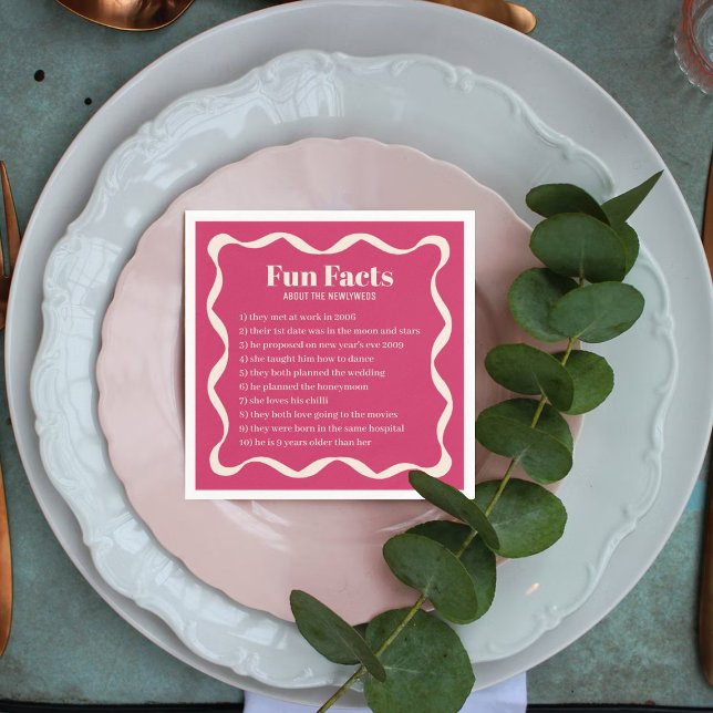 Coquette Curvy Ribbon Retro Wedding Napkin (Creator Uploaded)