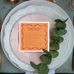 Coquette Curvy Ribbon Retro Wedding Napkin