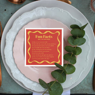 Coquette Curvy Ribbon Retro Wedding Napkin