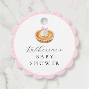 Coquette Cutie Pie Baby Shower Favour Tags