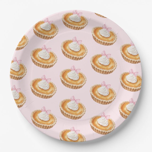 Coquette Cutie Pie Baby Shower Paper Napkin Plate (Front)