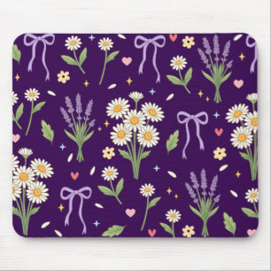 Coquette Daisy and Lavender Mouse Pad