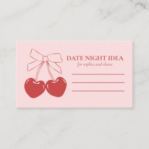 Coquette Date Idea Bridal Shower Invitation Card
