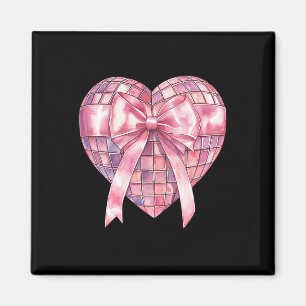 Coquette Disco Heart Pink Valentine Girly Valentin Magnet
