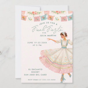 Coquette Final Fiesta Bachelorette Invitation