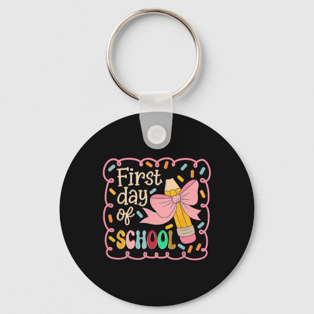 Coquette First Day Of School1  Key Ring (Front)