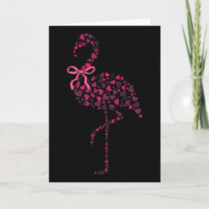 Coquette Flamingo Heart Cute Pink Valentine's Day  Card