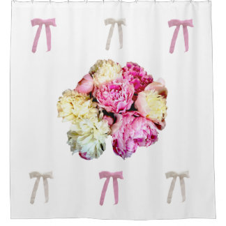 Coquette Floral and Bows Shower Curtain