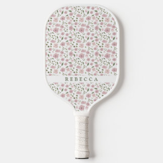 Coquette Floral Pattern | Personalised Name  Pickleball Paddle
