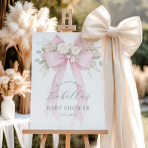 Coquette Floral Pink Baby Girl Shower Welcome