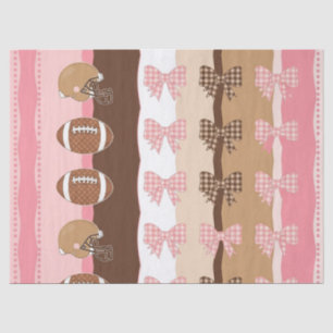 Coquette Football Bows Leopard Pattern (11) Tissue Paper