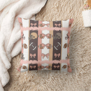 Coquette Football Bows Leopard Pattern (6) Cushion