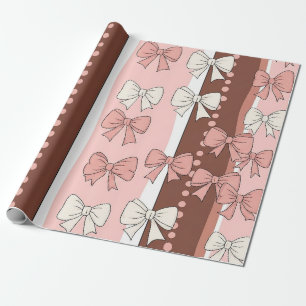 Coquette Football Bows Leopard Pattern (7) Wrapping Paper