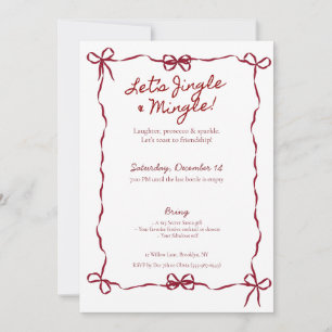 Coquette Friendsmas Party Invitation