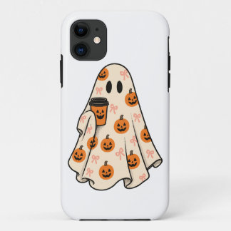Coquette Ghost Pumpkin Spice Coffee Halloween iPho Case-Mate iPhone Case